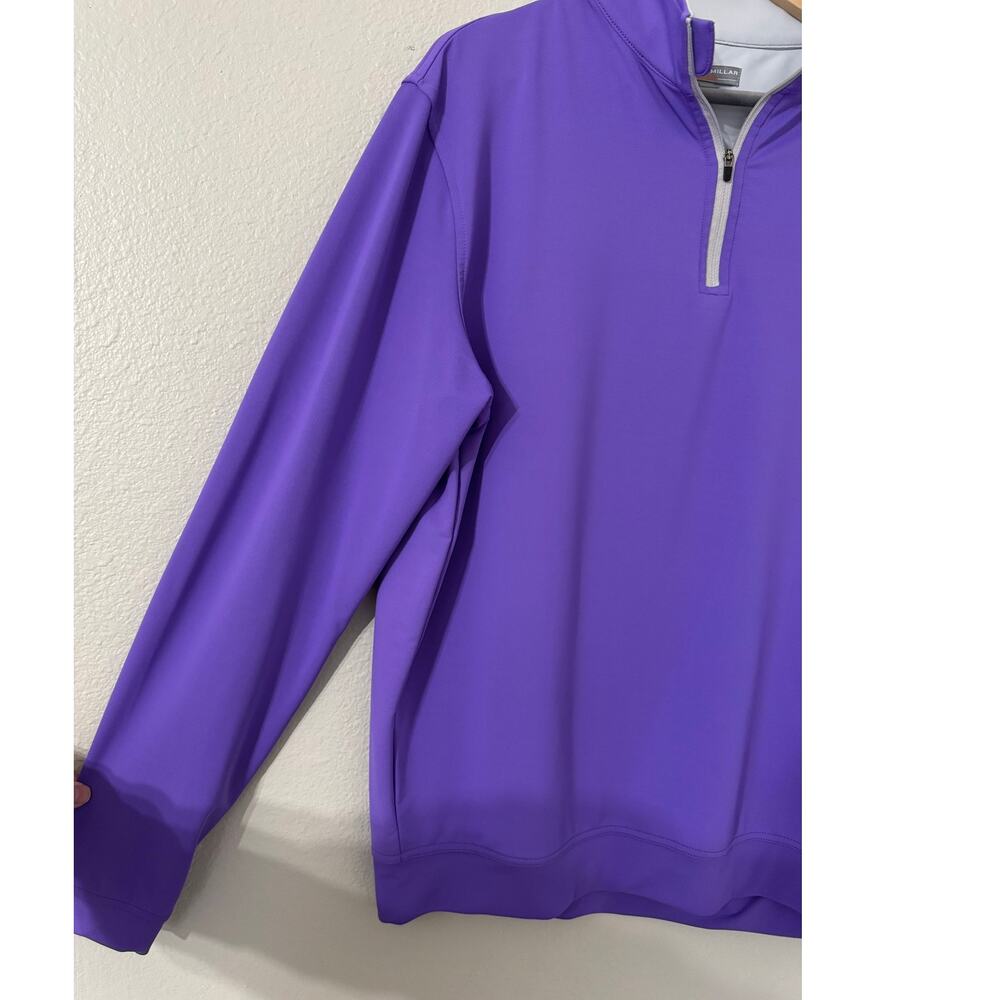 Peter Millar Wicking Purple Womens 1/4 Zip Long Sleeve Shirt Size Medium‎ - Picture 2 of 5